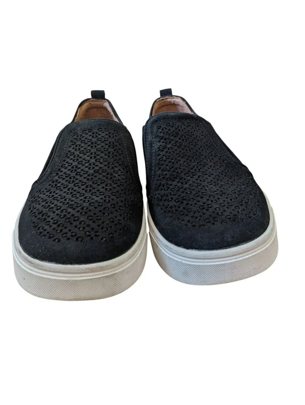 Vionic Kani Womens Size 7 Shoes Black Slip-On Perforated Casual Shoes
